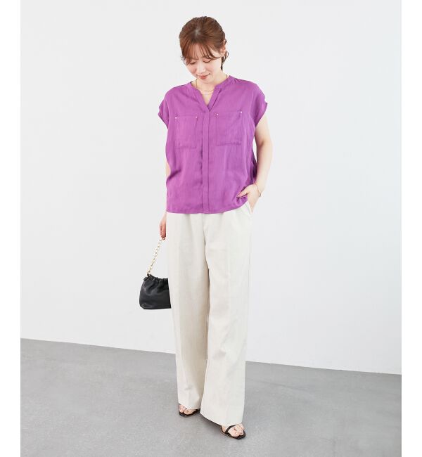 le.coeur blanc「《毎年人気！履きやすさ抜群！》アサレチックイージーワイドパンツ」|その他|