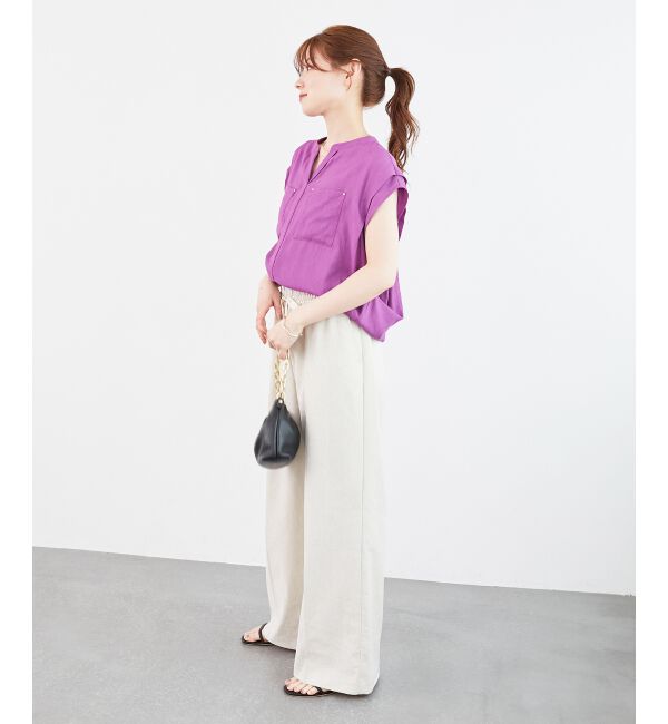 le.coeur blanc「《毎年人気！履きやすさ抜群！》アサレチックイージーワイドパンツ」|その他|