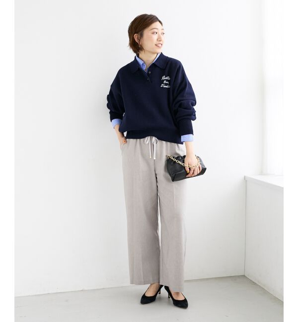 le.coeur blanc「《毎年人気！履きやすさ抜群！》アサレチックイージーワイドパンツ」|その他|