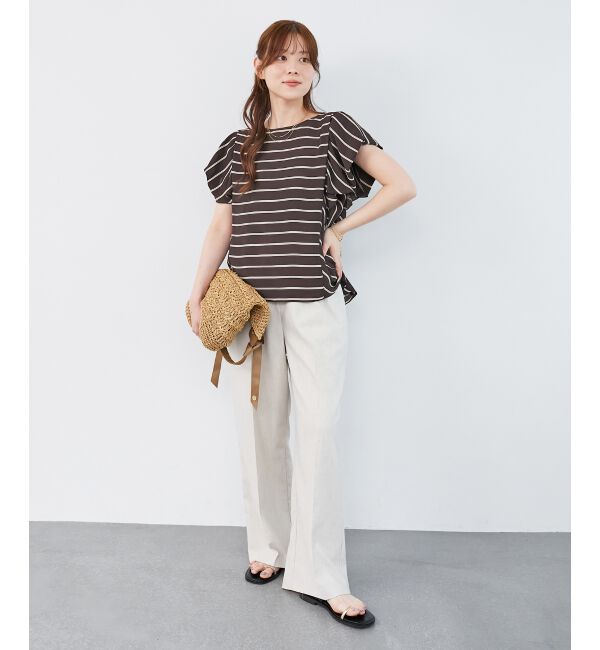 le.coeur blanc「《毎年人気！履きやすさ抜群！》アサレチックイージーワイドパンツ」|その他|
