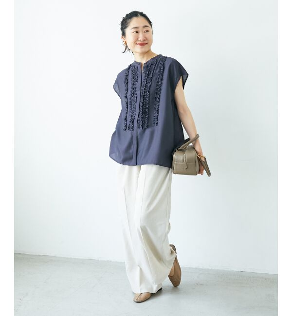 le.coeur blanc「《毎年人気！履きやすさ抜群！》アサレチックイージーワイドパンツ」|その他|