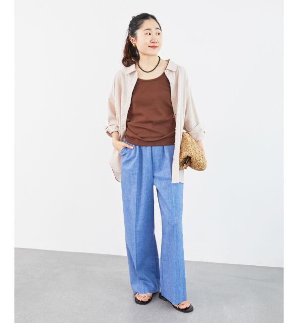 le.coeur blanc「《毎年人気！履きやすさ抜群！》アサレチックイージーワイドパンツ」|その他|