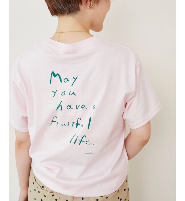  「KAZUMIDOI fruitfullife Tシャツ」|Tシャツ・カットソー|Ｌ／ピンク