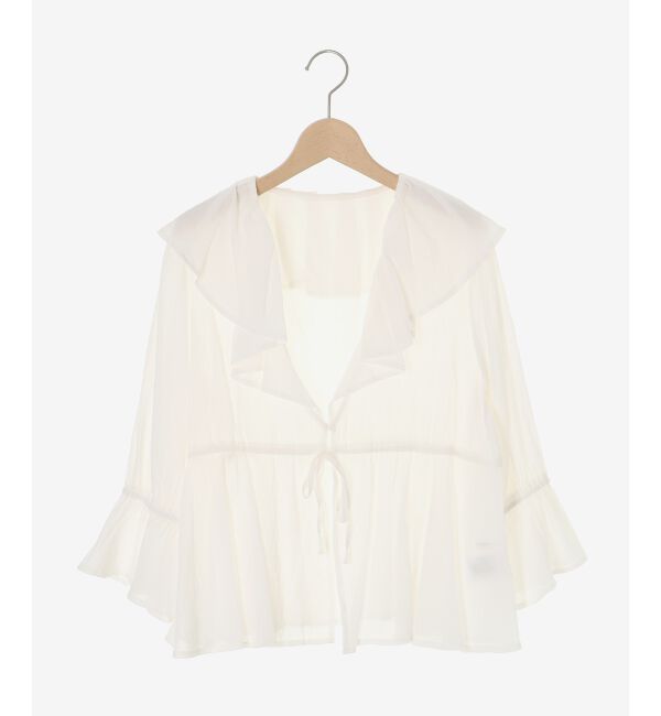  「フリルカラーペプラムブラウス」|シャツ・ブラウス|