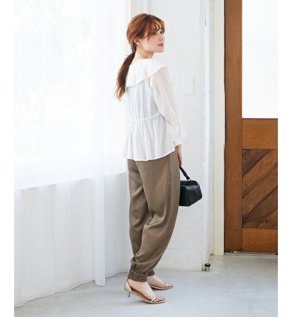  「フリルカラーペプラムブラウス」|シャツ・ブラウス|