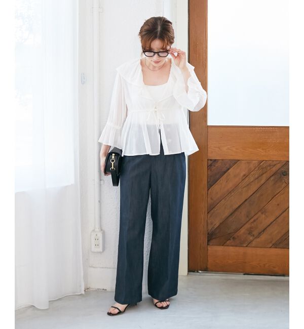  「フリルカラーペプラムブラウス」|シャツ・ブラウス|