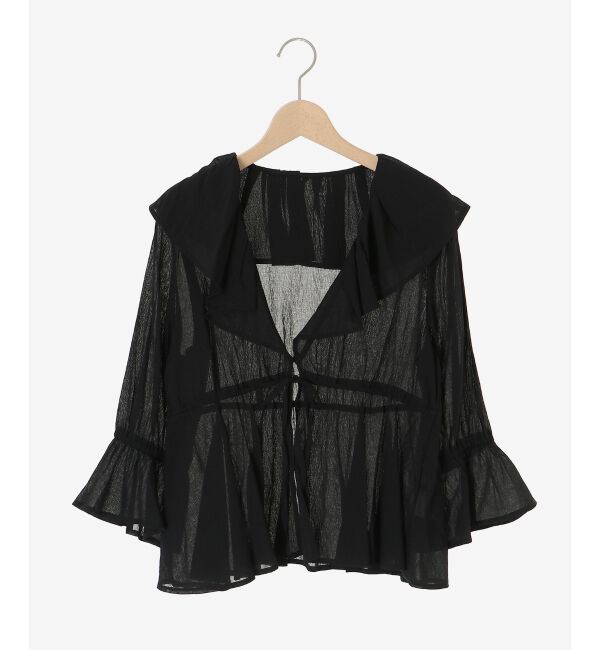  「フリルカラーペプラムブラウス」|シャツ・ブラウス|