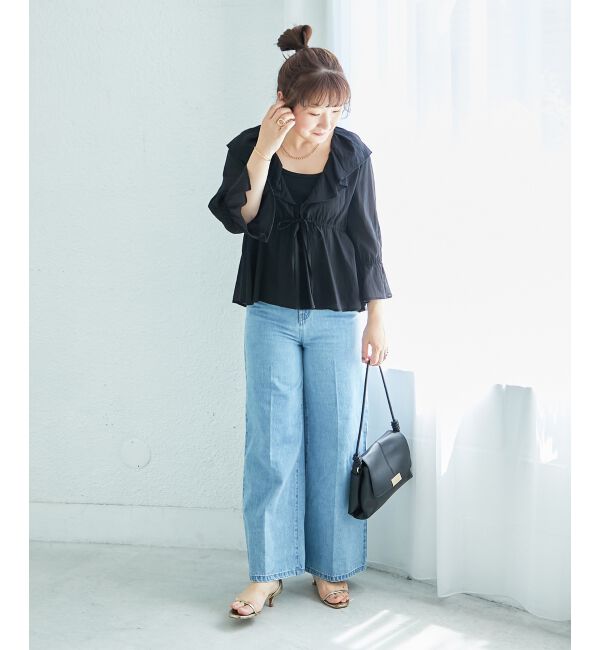  「フリルカラーペプラムブラウス」|シャツ・ブラウス|