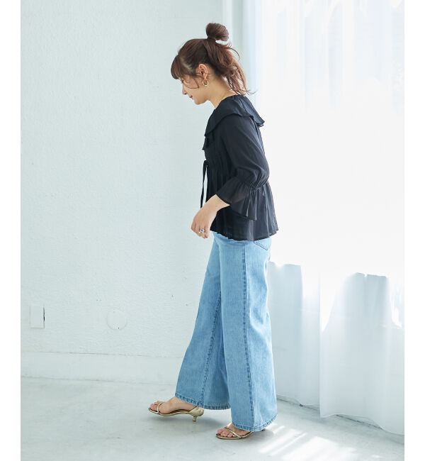  「フリルカラーペプラムブラウス」|シャツ・ブラウス|