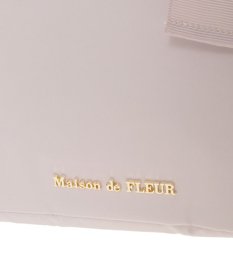 Maison de FLEUR「撥水加工リボンチャームマルチポケットトートS」|トートバッグ|