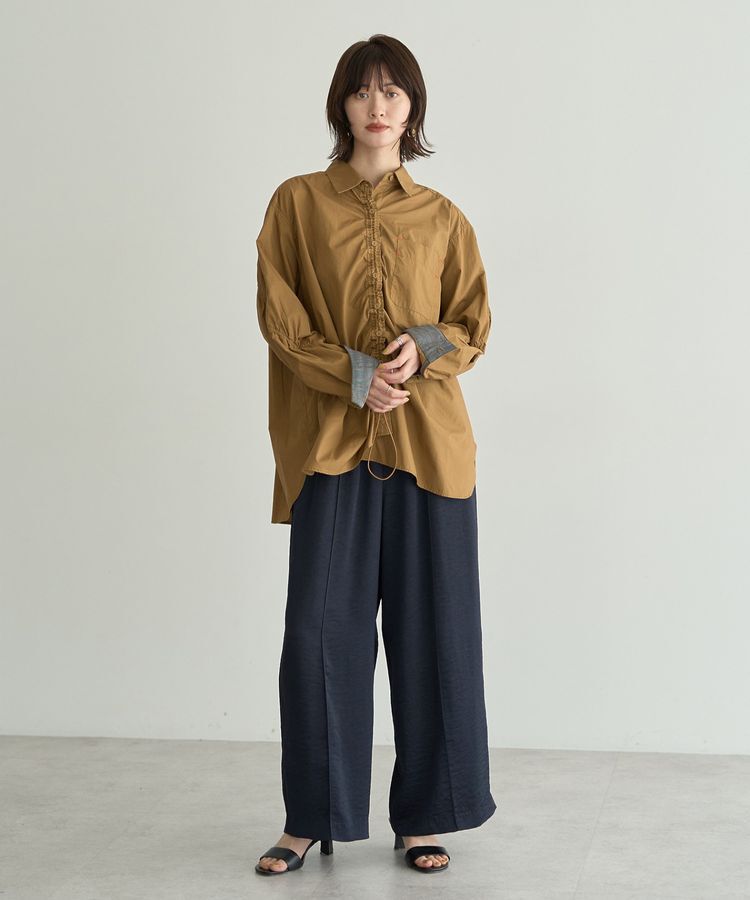 Editt by YECCA VECCA「ヴィンテージサテンイージーワイドパンツ」|その他|