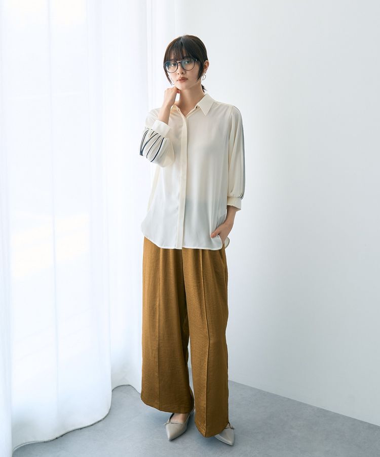 Editt by YECCA VECCA「ヴィンテージサテンイージーワイドパンツ」|その他|