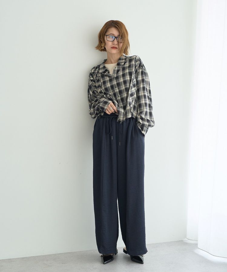 Editt by YECCA VECCA「ヴィンテージサテンイージーワイドパンツ」|その他|