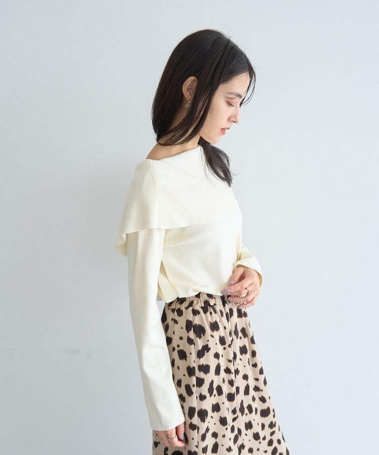 YECCA VECCA「2wayオフショルカラーカーディガン」|カーディガン|