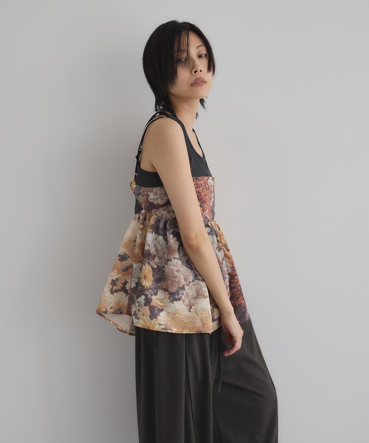 GARAGE OF GOOD CLOTHING「【日本製】ダークフラワープリントキャミビスチェ」|ベスト・ジレ|