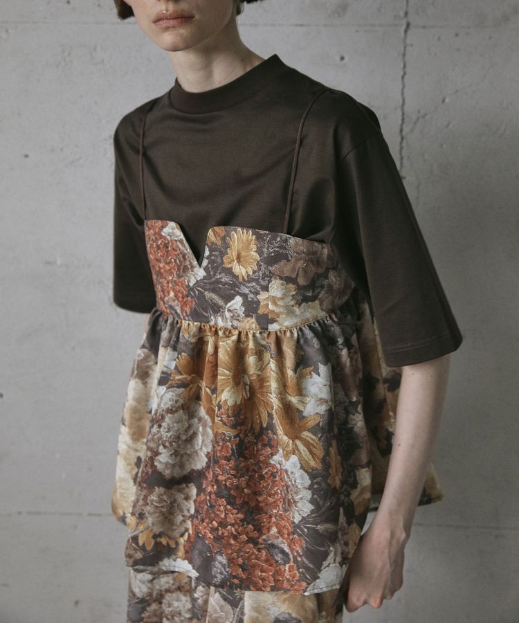 GARAGE OF GOOD CLOTHING「【日本製】ダークフラワープリントキャミビスチェ」|ベスト・ジレ|