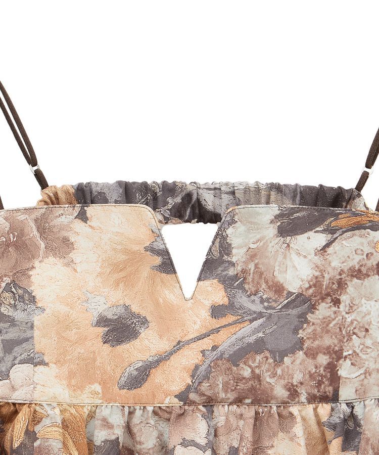 GARAGE OF GOOD CLOTHING「【日本製】ダークフラワープリントキャミビスチェ」|ベスト・ジレ|