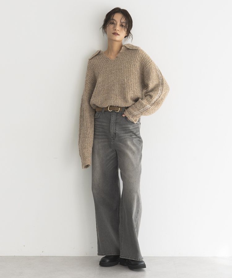 GARAGE OF GOOD CLOTHING「襟付モヘアニットプルオーバー」|ニット・セーター|