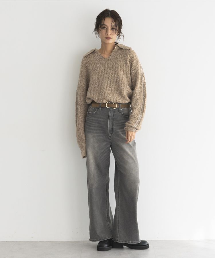 GARAGE OF GOOD CLOTHING「襟付モヘアニットプルオーバー」|ニット・セーター|