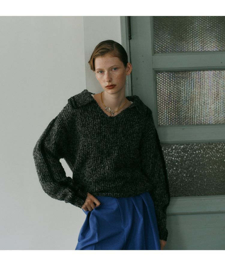 GARAGE OF GOOD CLOTHING「襟付モヘアニットプルオーバー」|ニット・セーター|