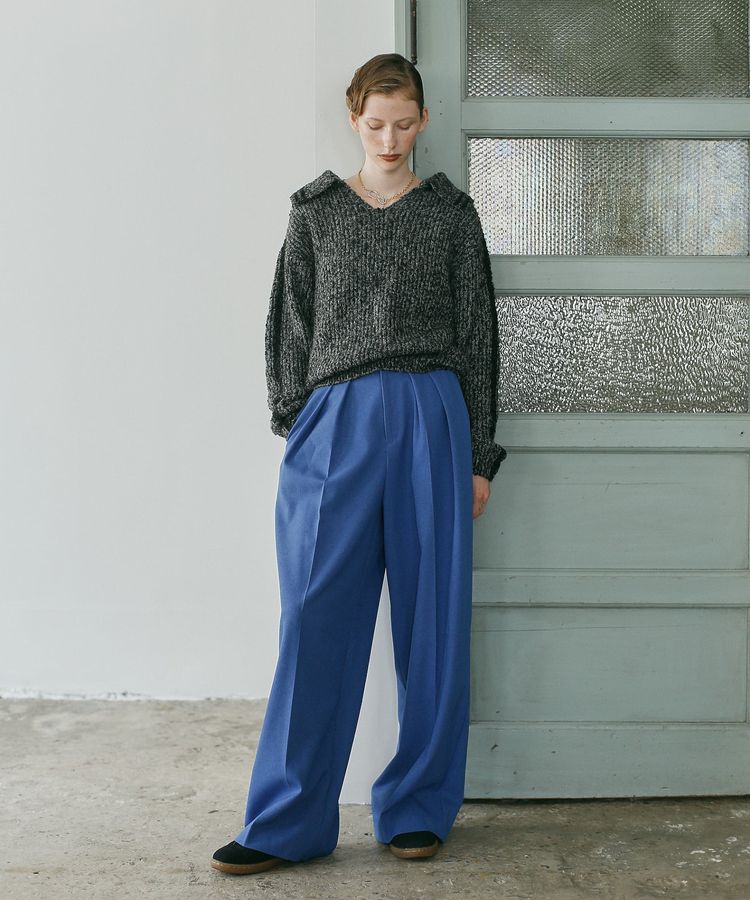 GARAGE OF GOOD CLOTHING「襟付モヘアニットプルオーバー」|ニット・セーター|