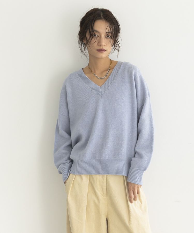 GARAGE OF GOOD CLOTHING「【日本製】カシミア混Vネックプルオーバー」|ニット・セーター|