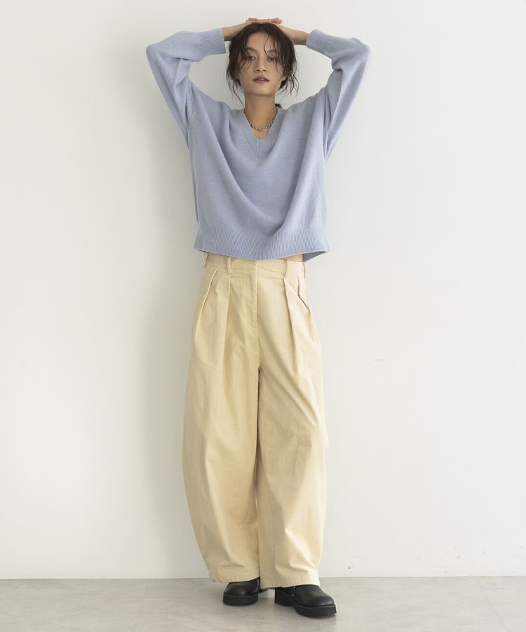 GARAGE OF GOOD CLOTHING「【日本製】カシミア混Vネックプルオーバー」|ニット・セーター|