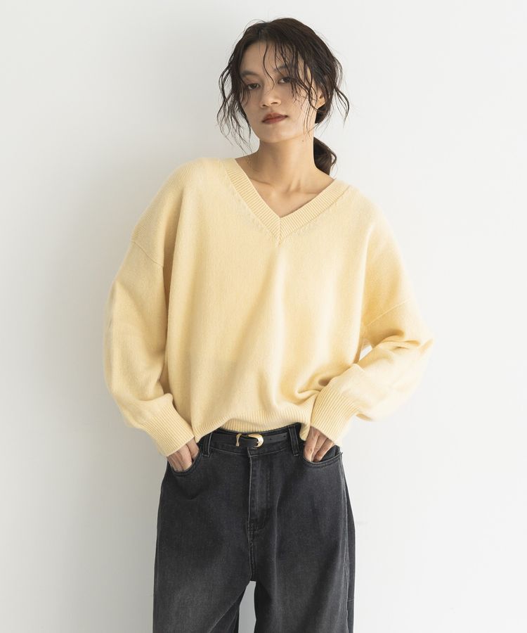 GARAGE OF GOOD CLOTHING「【日本製】カシミア混Vネックプルオーバー」|ニット・セーター|