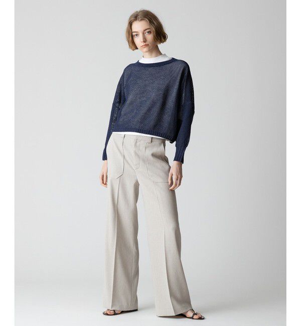 allureville「ドロップ天竺クロップドプルオーバー」|ニット・セーター|