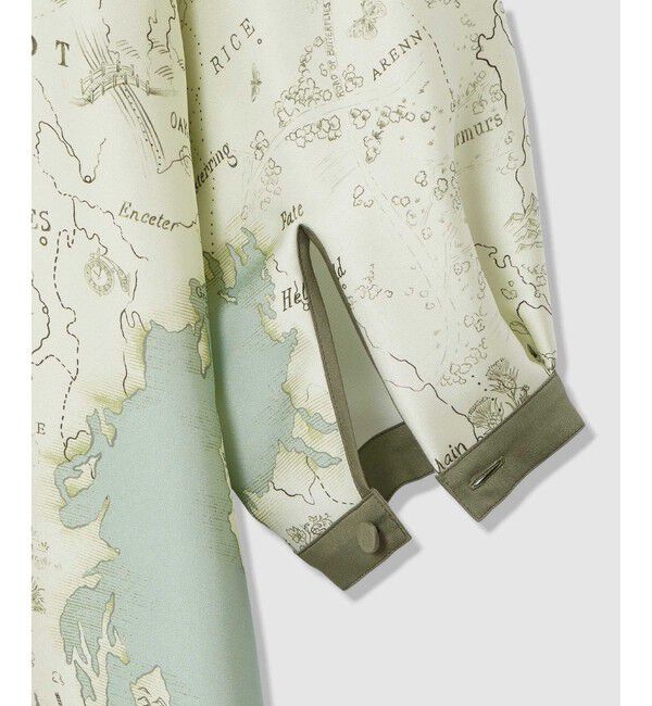 allureville「MAPプリントバックリボンワンピース」|ワンピース|