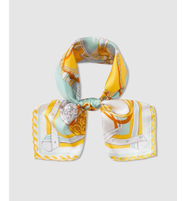 allureville「【manipuri(マニプリ)】65&times;65 SILK SCARF」|バンダナ・スカーフ|イエロー系