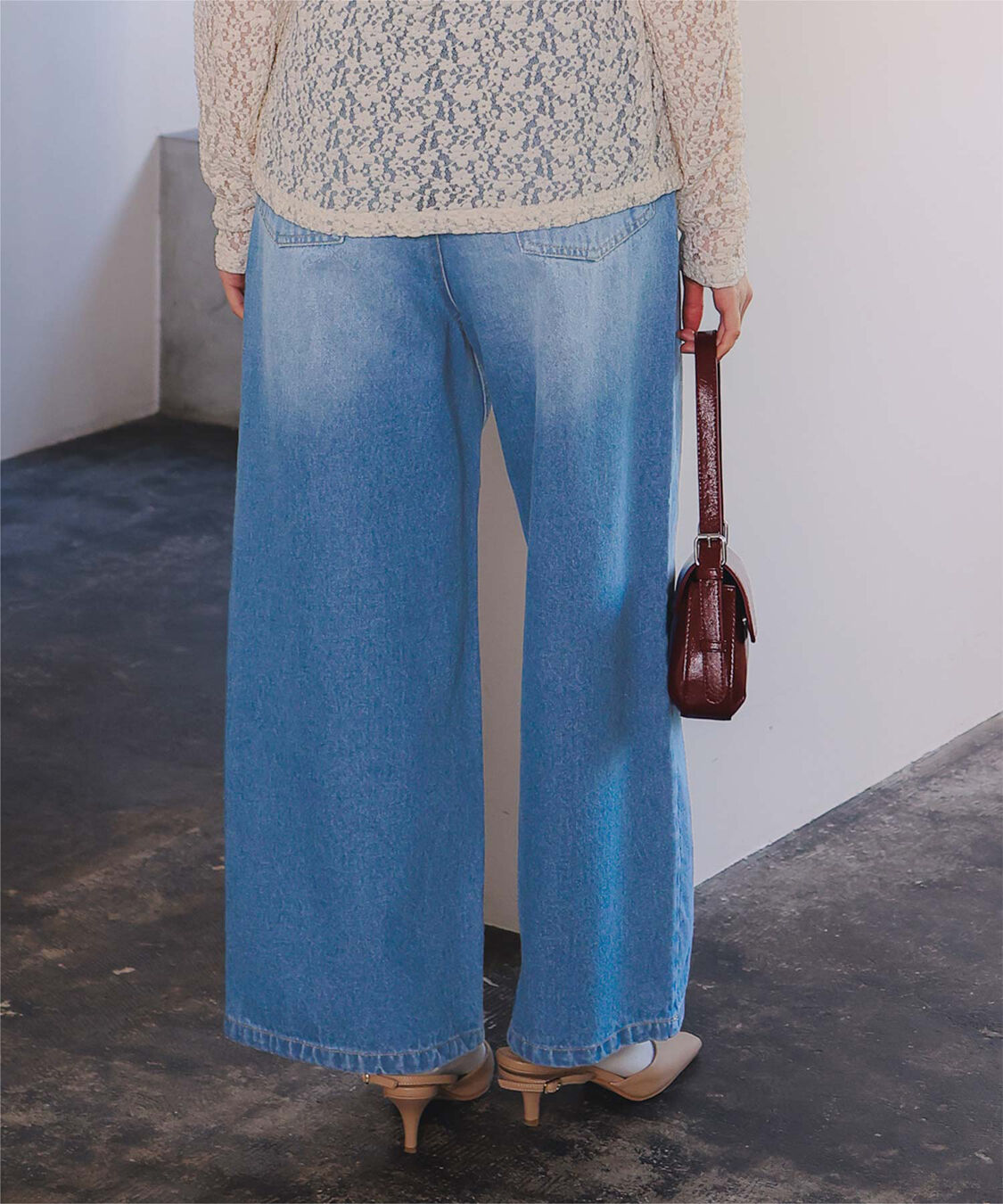 titivate「ワイドルーズデニムパンツ」|デニム|