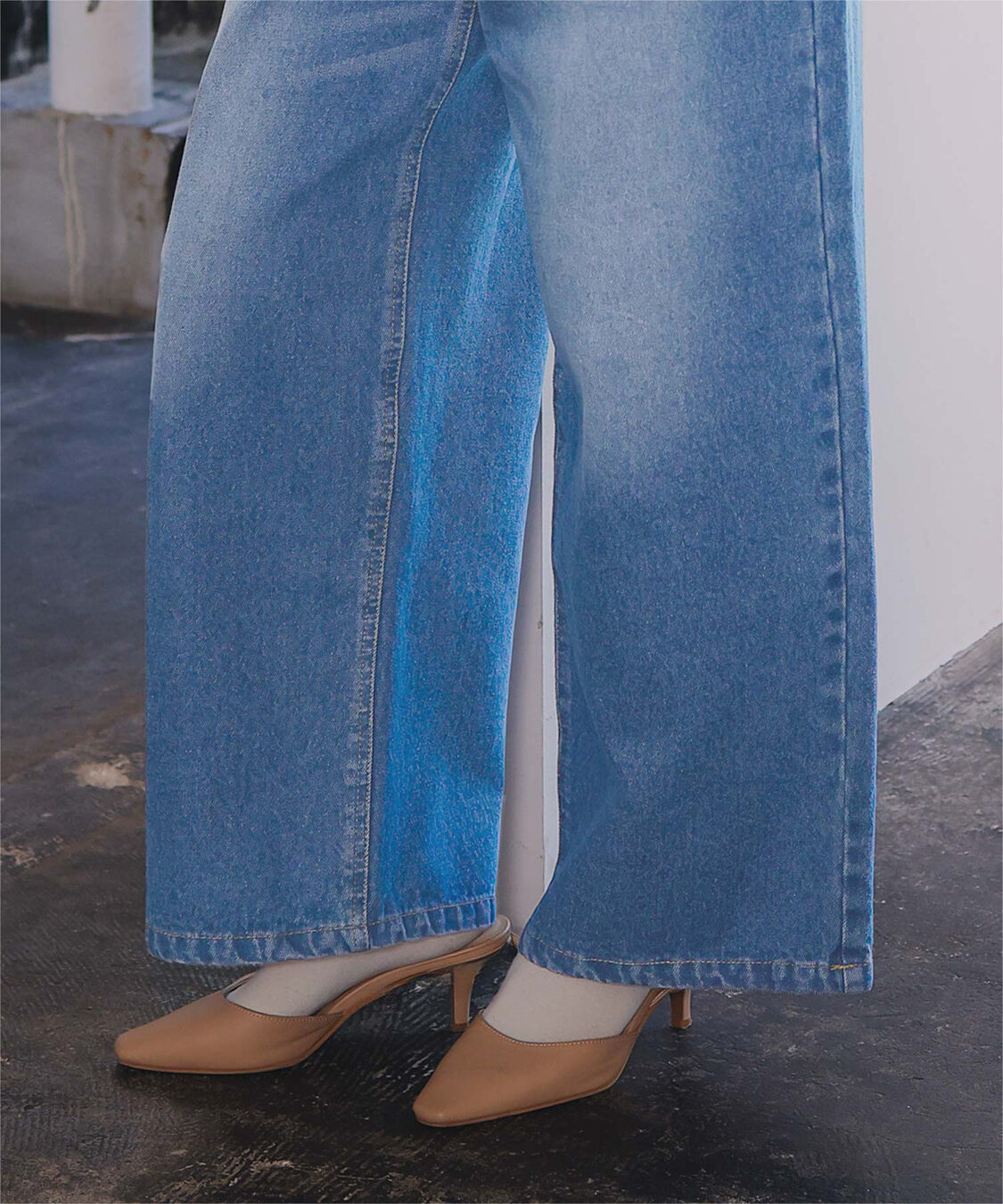 titivate「ワイドルーズデニムパンツ」|デニム|