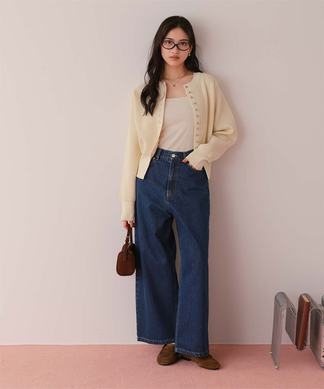 titivate「ワイドルーズデニムパンツ」|デニム|