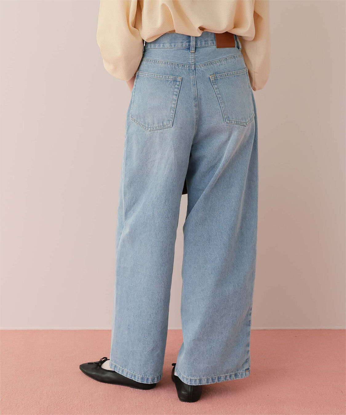 titivate「ワイドルーズデニムパンツ」|デニム|