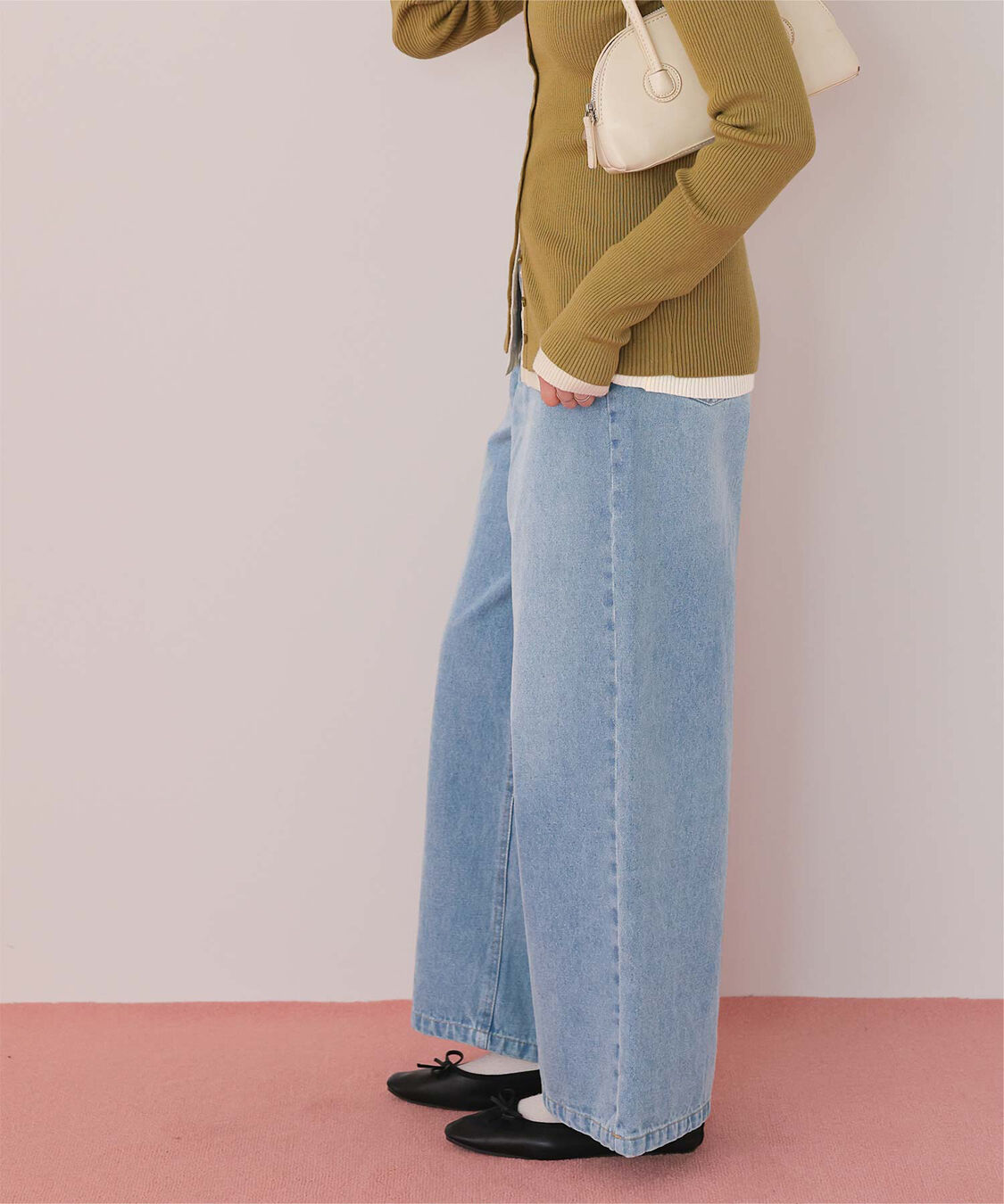 titivate「ワイドルーズデニムパンツ」|デニム|