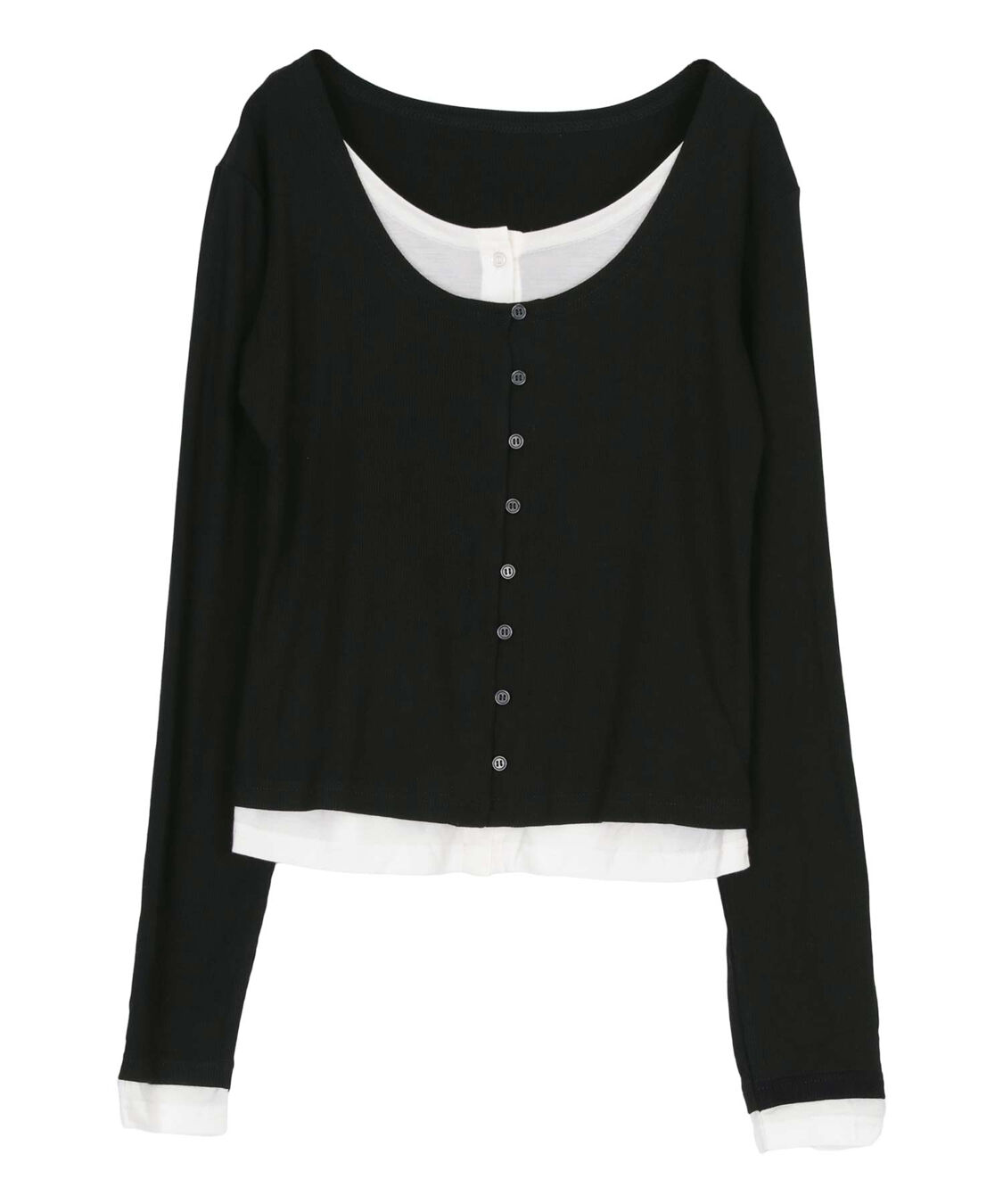 titivate「レイヤード風リブカットソートップス」|Tシャツ・カットソー|