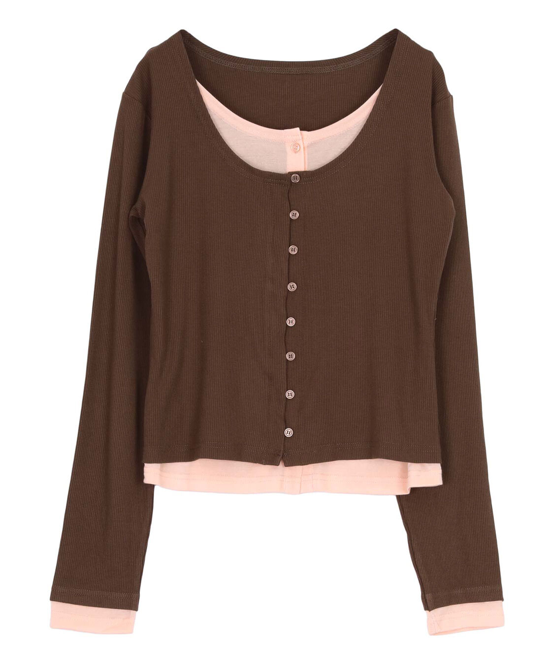 titivate「レイヤード風リブカットソートップス」|Tシャツ・カットソー|