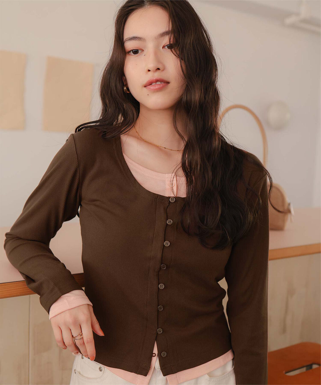 titivate「レイヤード風リブカットソートップス」|Tシャツ・カットソー|