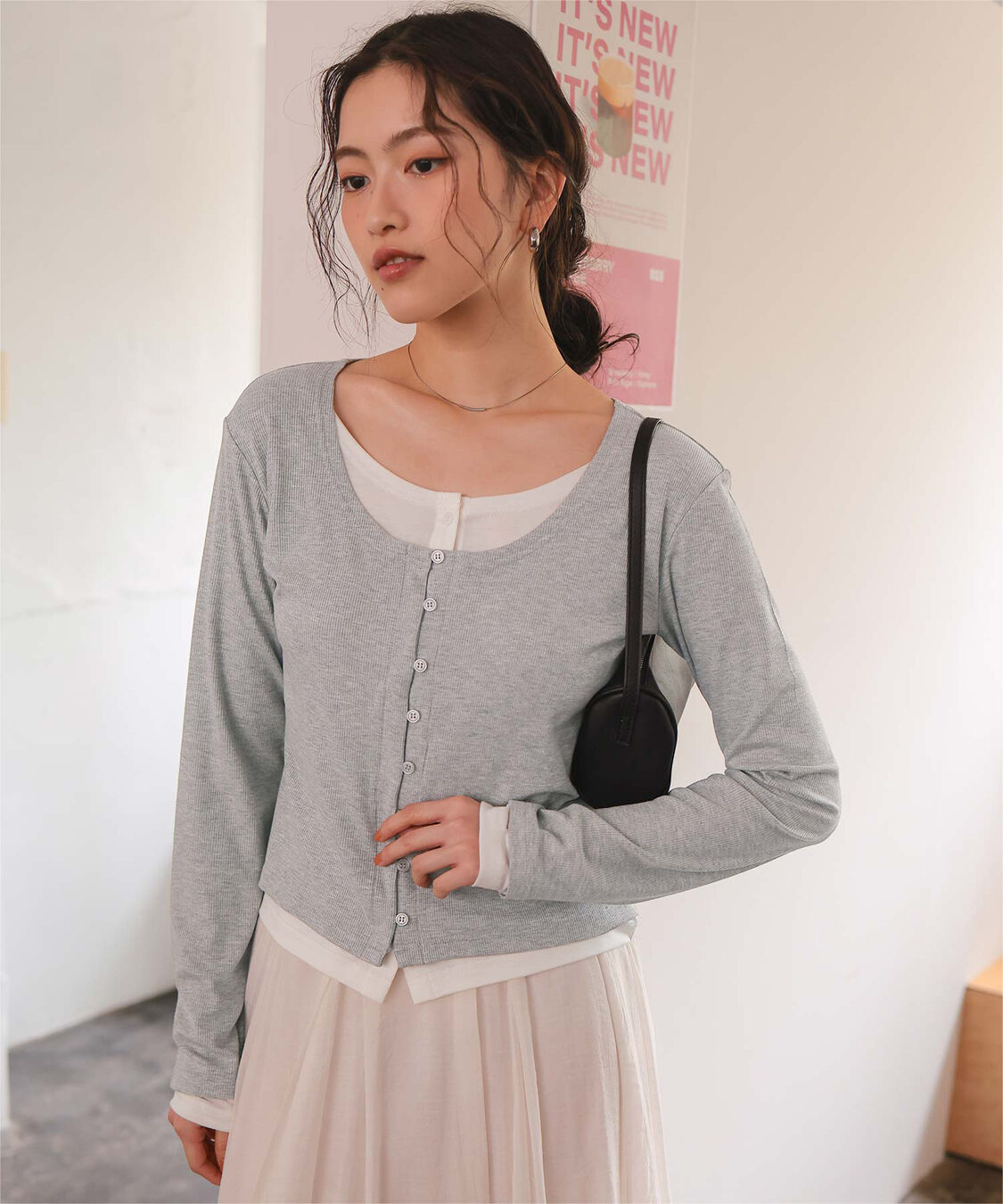 titivate「レイヤード風リブカットソートップス」|Tシャツ・カットソー|