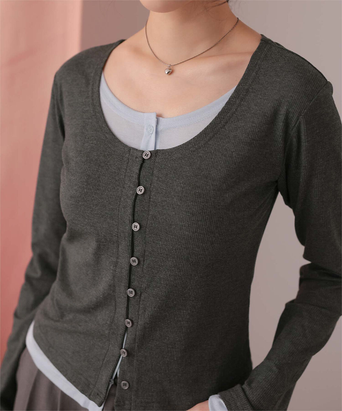 titivate「レイヤード風リブカットソートップス」|Tシャツ・カットソー|