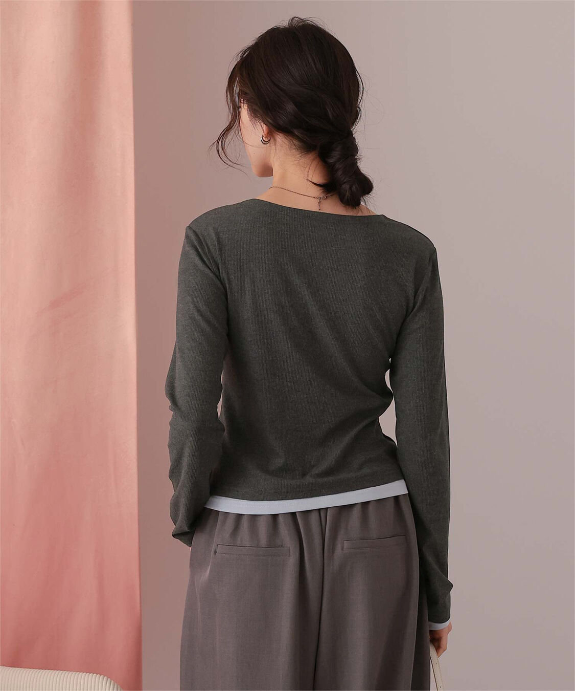 titivate「レイヤード風リブカットソートップス」|Tシャツ・カットソー|