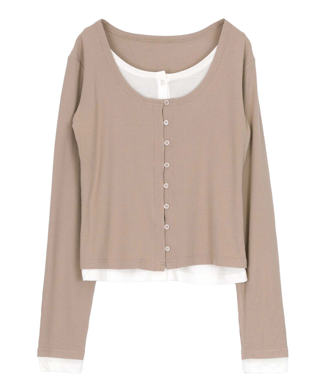 titivate「レイヤード風リブカットソートップス」|Tシャツ・カットソー|