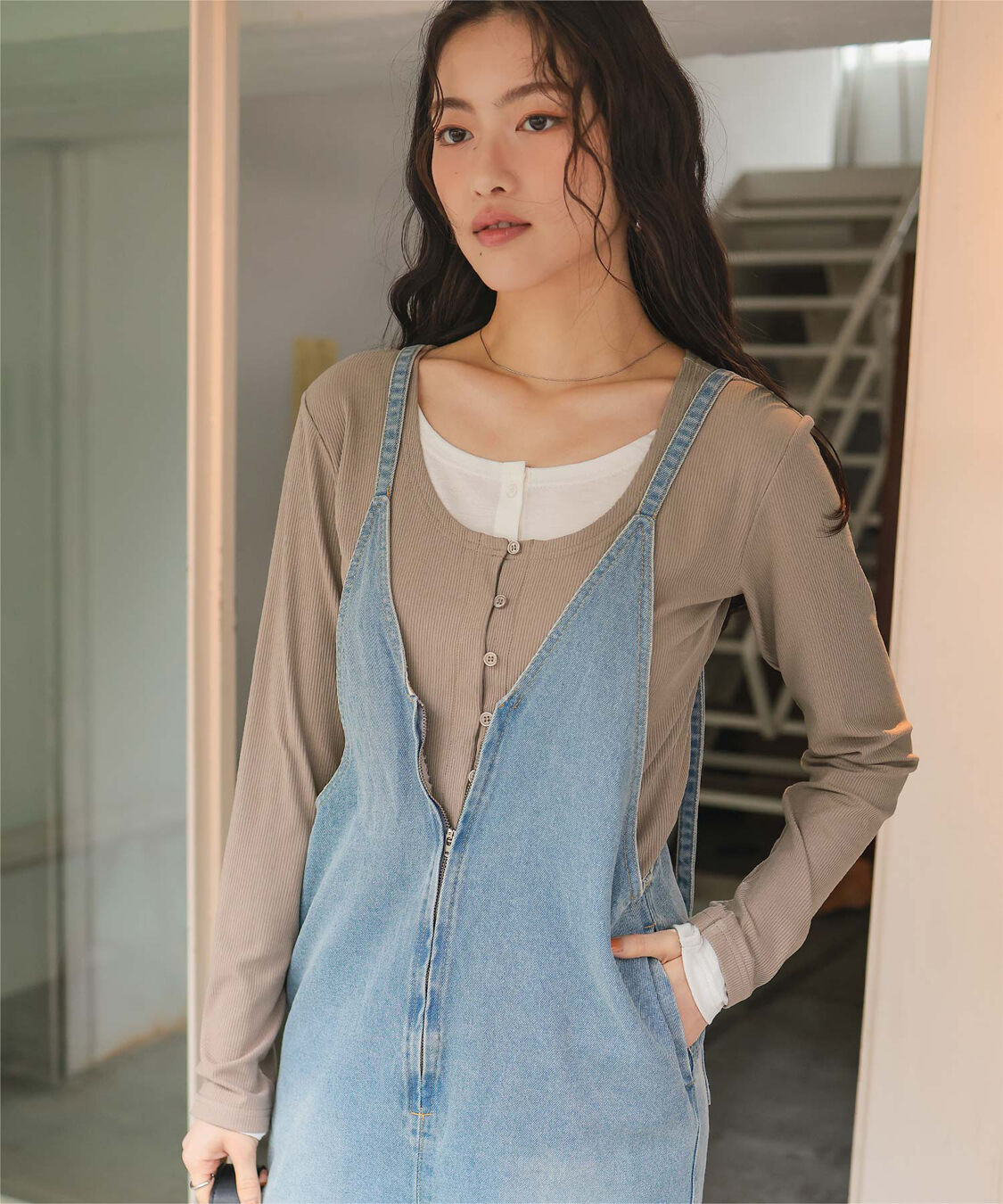 titivate「レイヤード風リブカットソートップス」|Tシャツ・カットソー|