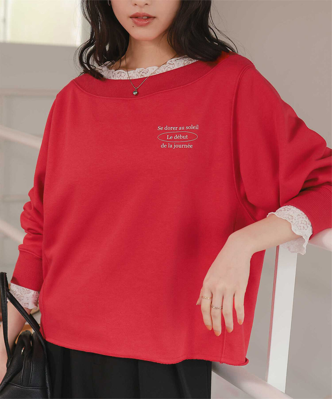 titivate「オフショルダースウェットプルオーバー」|スウェット・ジャージ|