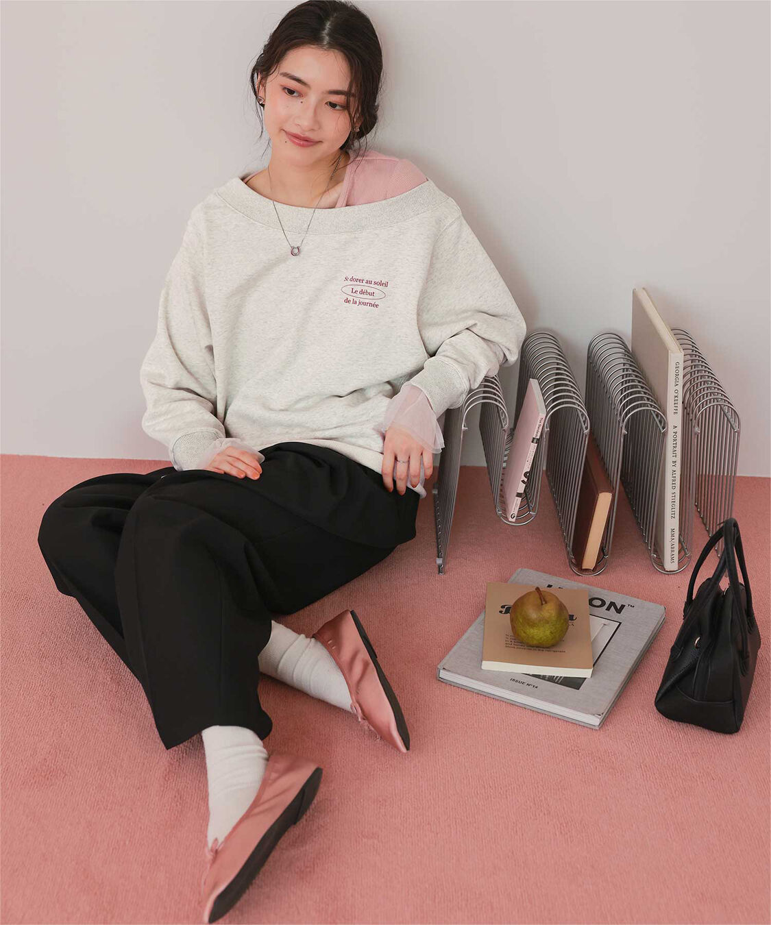 titivate「オフショルダースウェットプルオーバー」|スウェット・ジャージ|