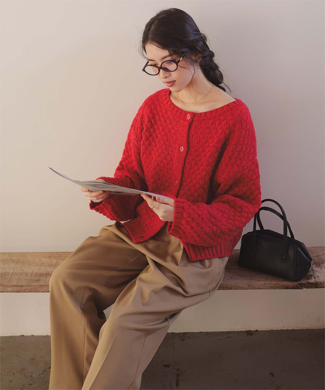 titivate「ポップコーンニットカーディガン」|カーディガン|