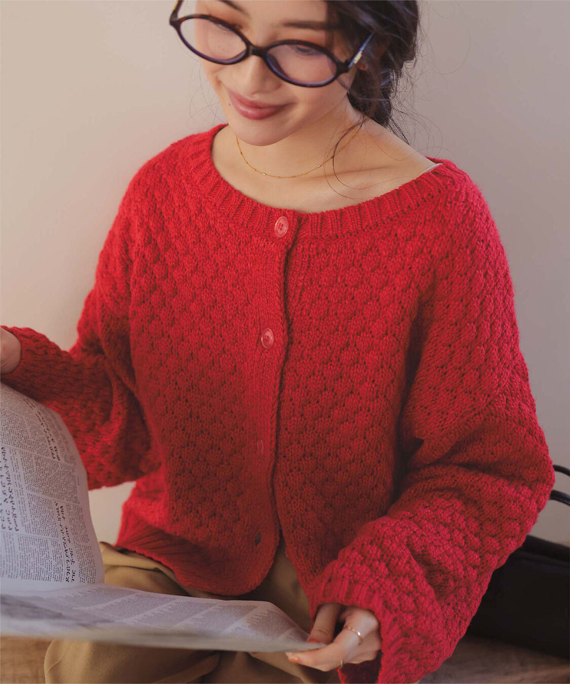 titivate「ポップコーンニットカーディガン」|カーディガン|