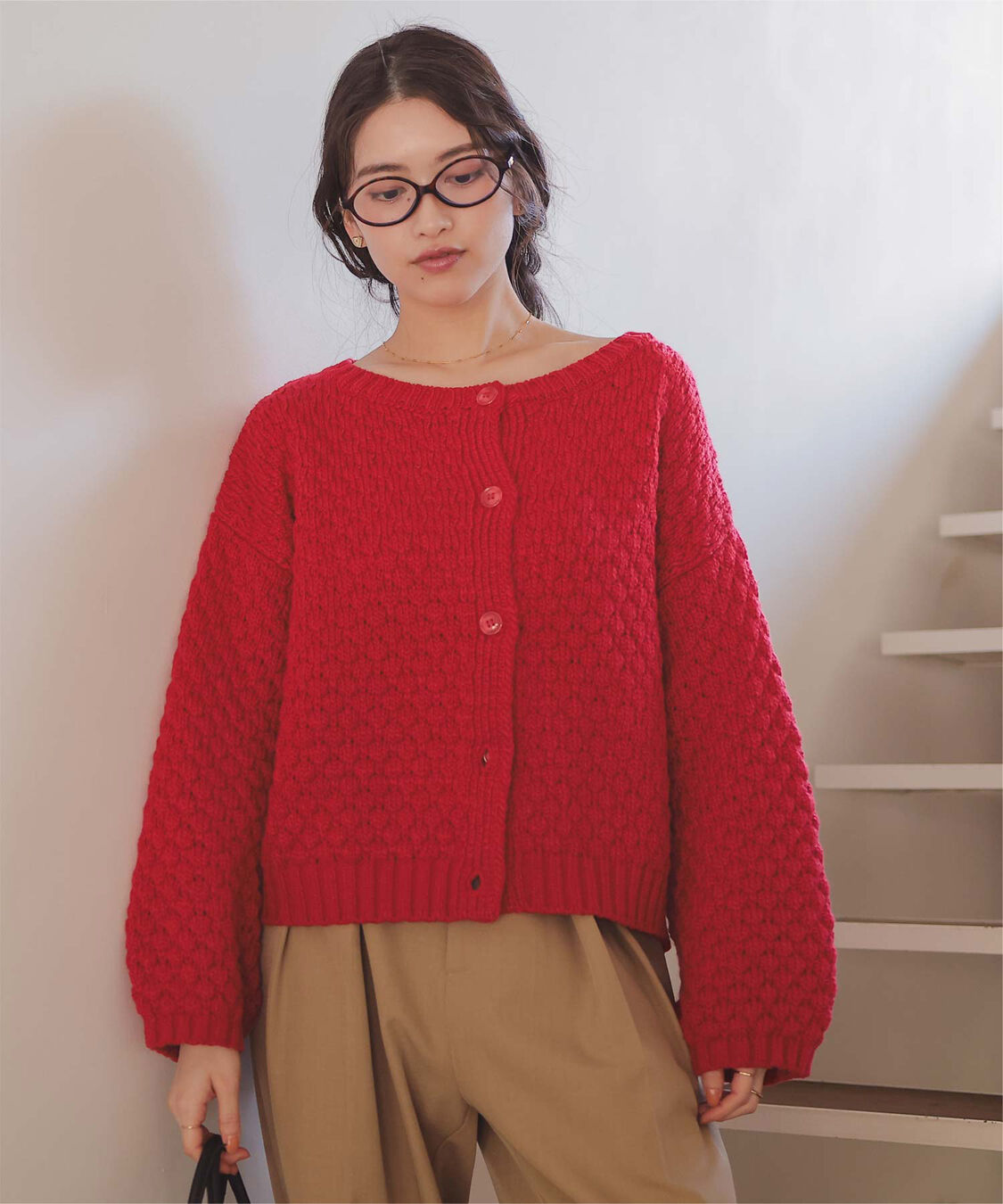 titivate「ポップコーンニットカーディガン」|カーディガン|