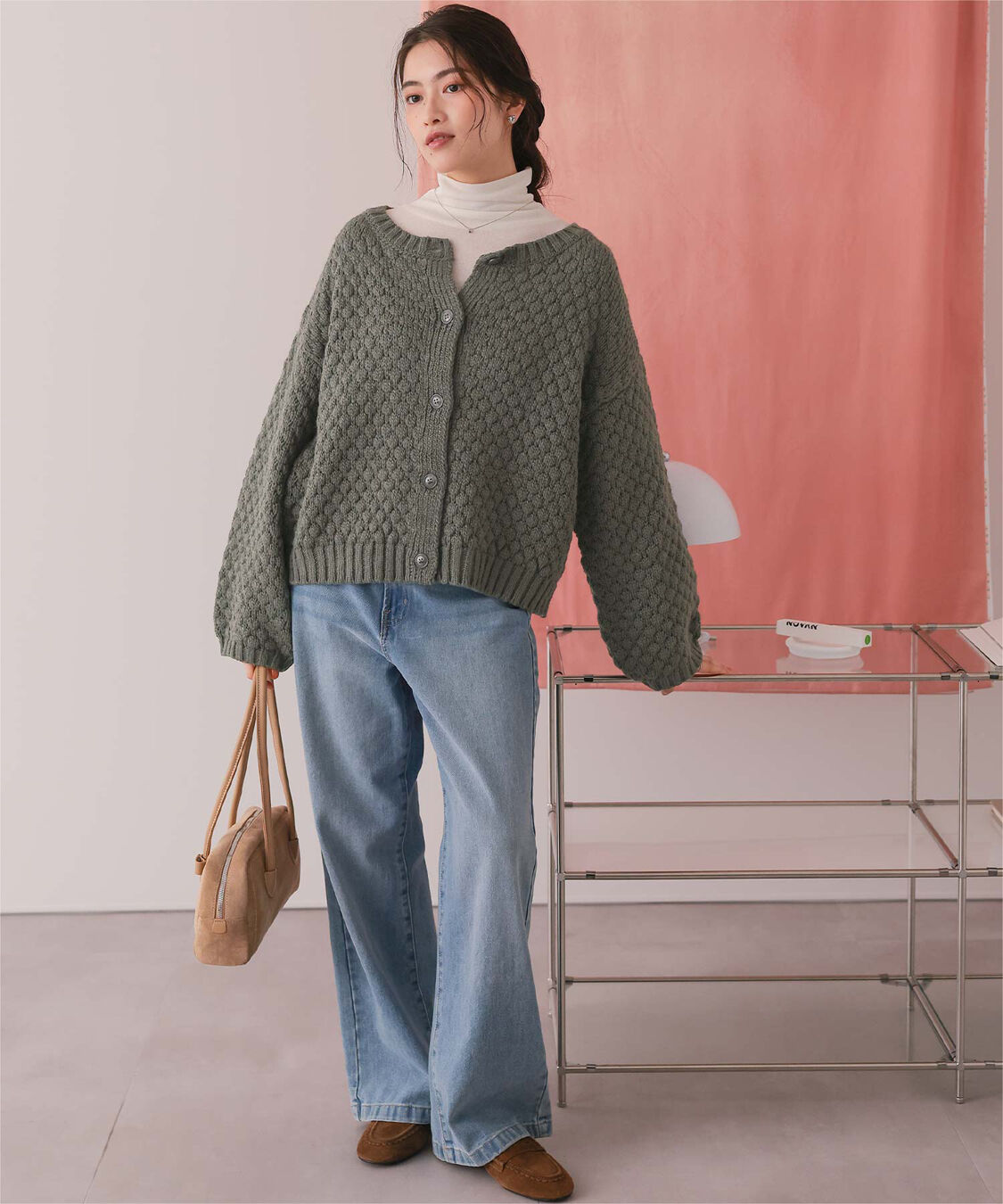 titivate「ポップコーンニットカーディガン」|カーディガン|